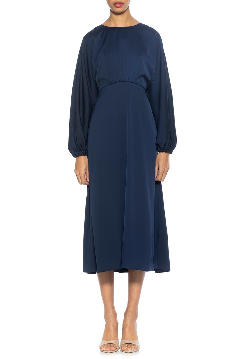 Alexia Admor Constance Fit & Flare Dress, Main, color, Navy
