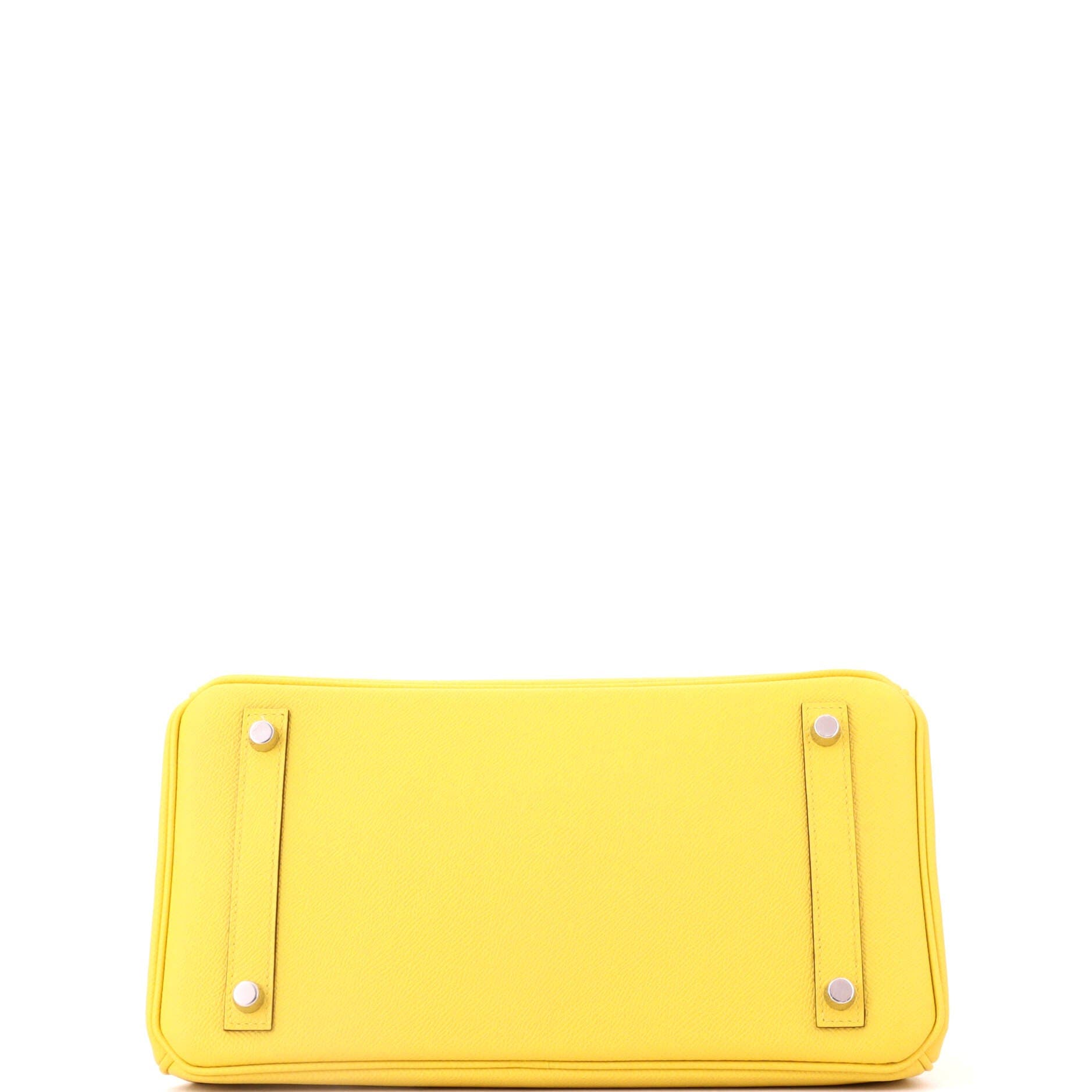 Pre-Owned Hermes Birkin Handbag Yellow Epsom with Palladium Hardware 30, Alternate, color, Jaune De Naples