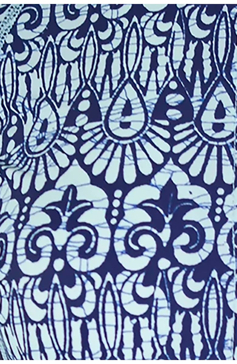 HELEN JON Island Rash Guard Upf 50+, Alternate, color, Island Batik Navy