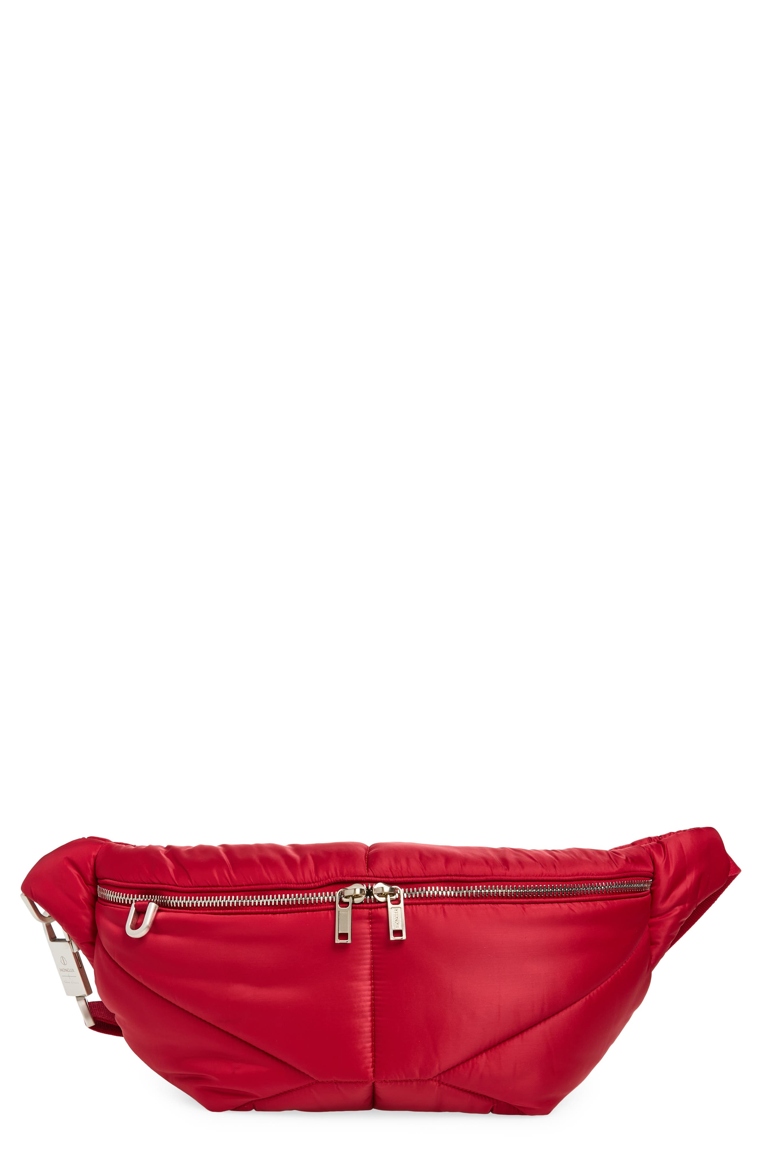 Moncler x Rick Owens Quilted Belt Bag, Main, color, 438-Red