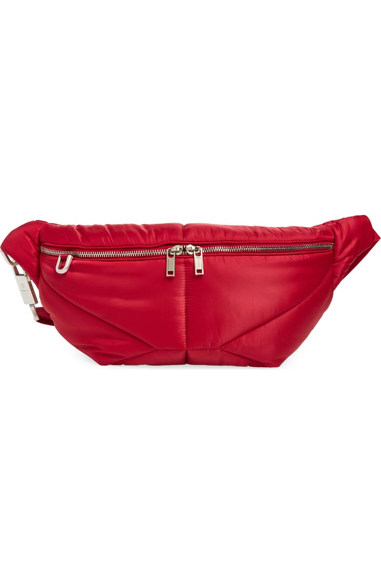Moncler x Rick Owens Quilted Belt Bag, Main, color, 438-Red