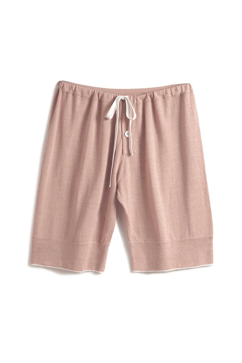 Tie waist Sleep Shorts, Alternate, color, Blush