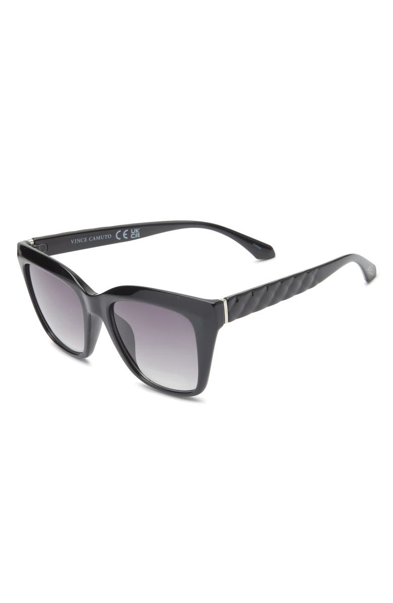 Vince Camuto Square Sunglasses, Alternate, color, Black