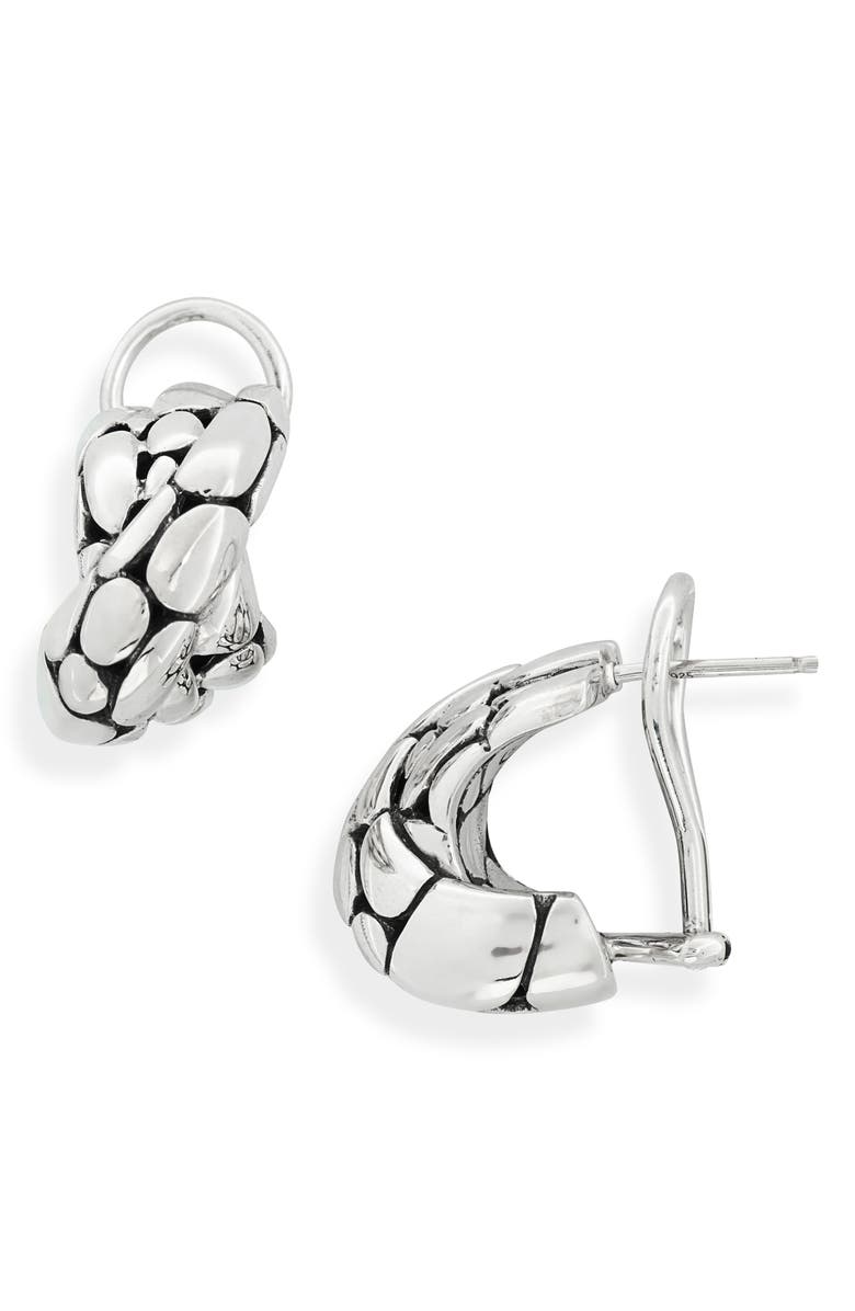 John Hardy Sterling Silver Kali Overlap Drop Earrings, Alternate, color,