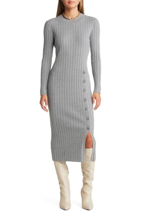 Light gray sweater dress on sale