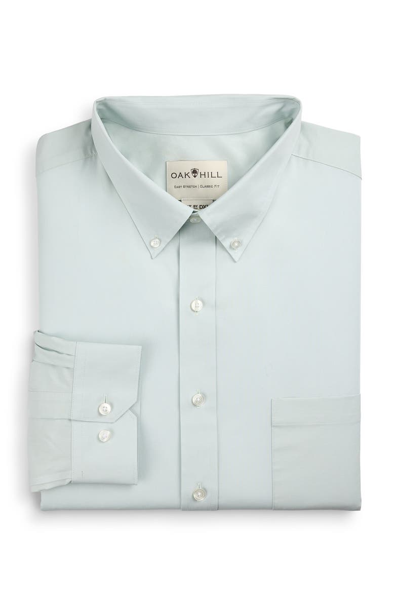 Oak Hill by DXL Big & Tall Performance Dress Shirt, Main, color, Misty Blue