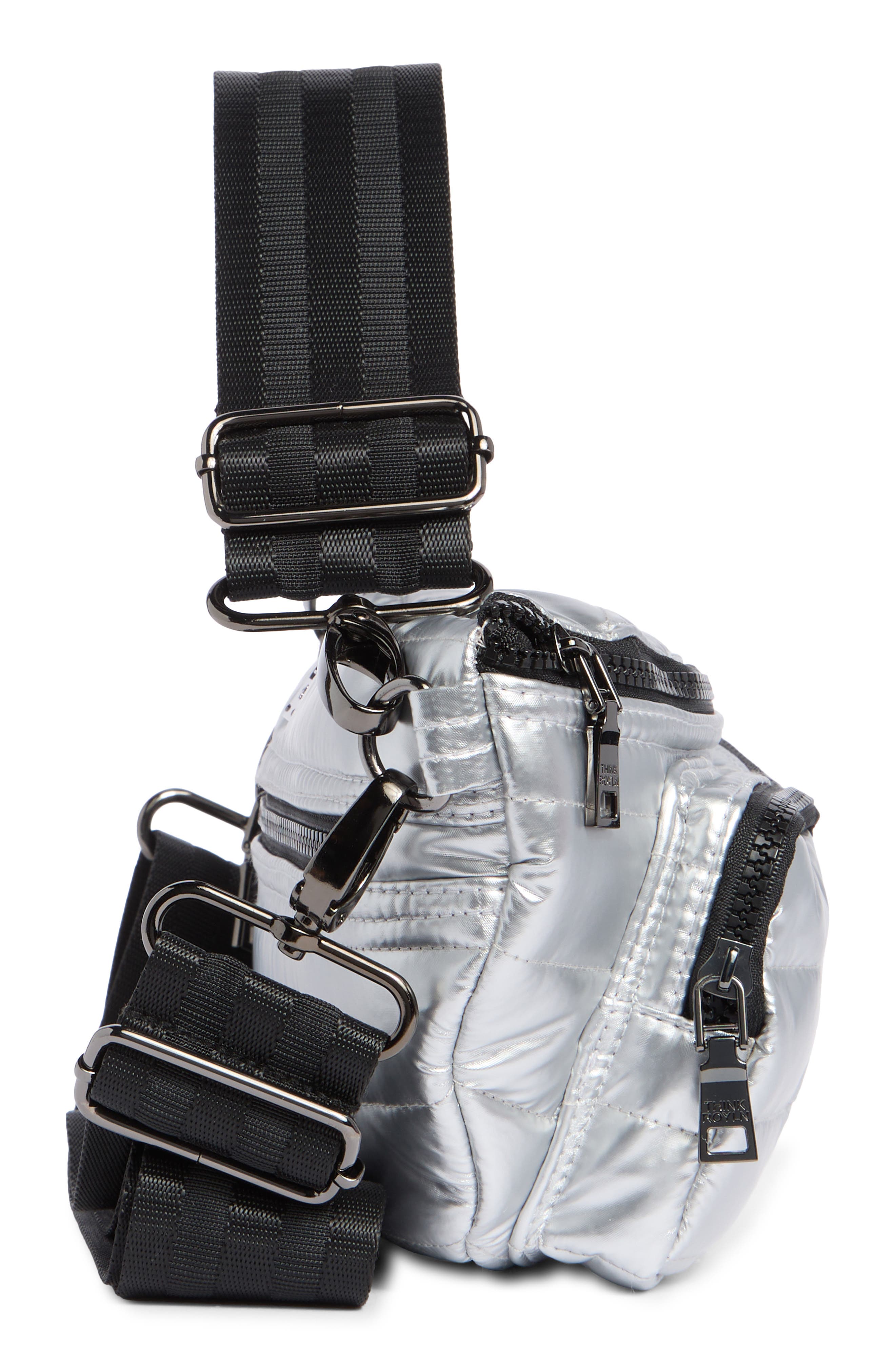 THINK ROYLN Double Down Crossbody Bag, Alternate, color, Pearl Silver