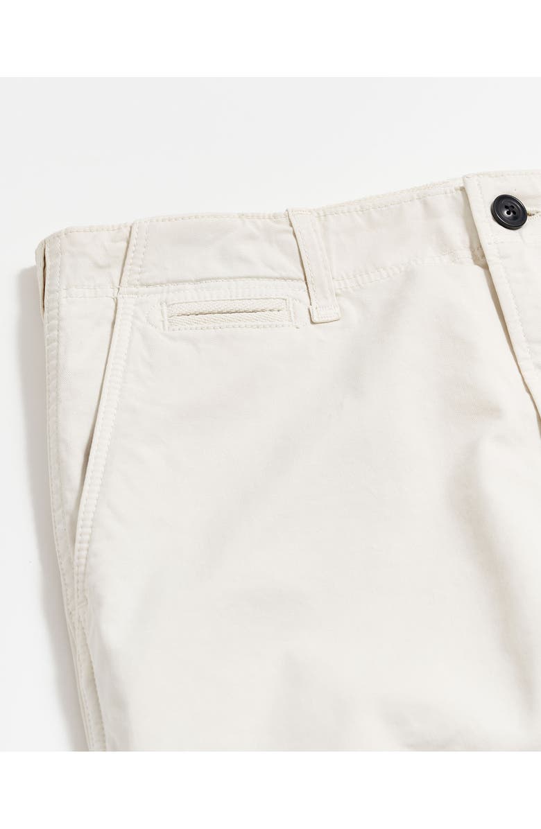 Billy Reid Flat Front Strech Cotton Chinos, Alternate, color, Eggshell
