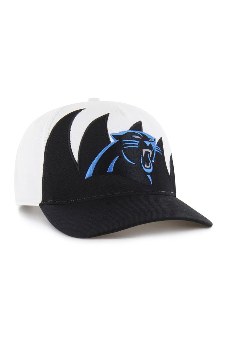 Men's '47 White Carolina Panthers Jagged Hitch Adjustable Hat, Alternate, color, White