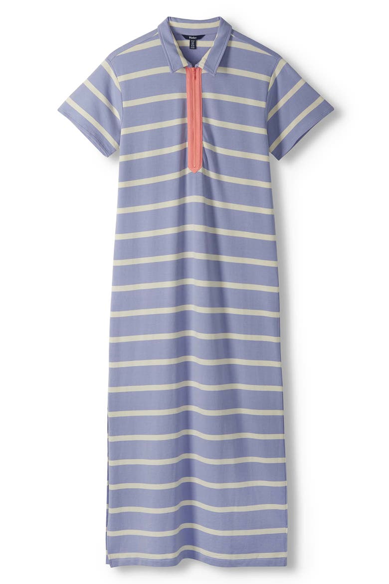 Stripe Quarter Zip Shift Dress, Alternate, color, PALE IRIS