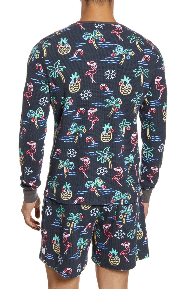 Chubbies The Lights Santa Action Long Sleeve Thermal T-Shirt, Alternate, color, 