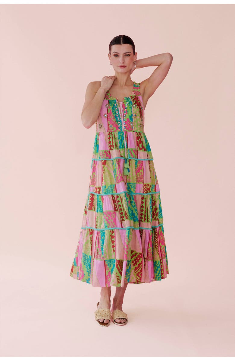 GUADALUPE DESIGN Pegasus Flower Dress, Alternate, color, Pink