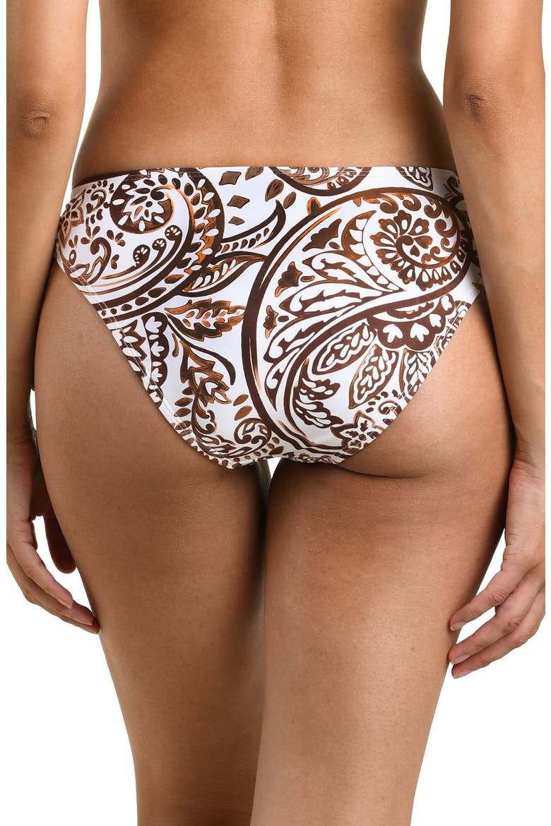 Painted Paisley Adjustable Side Tie Bikini Bottoms, Alternate, color, ESPRESSO