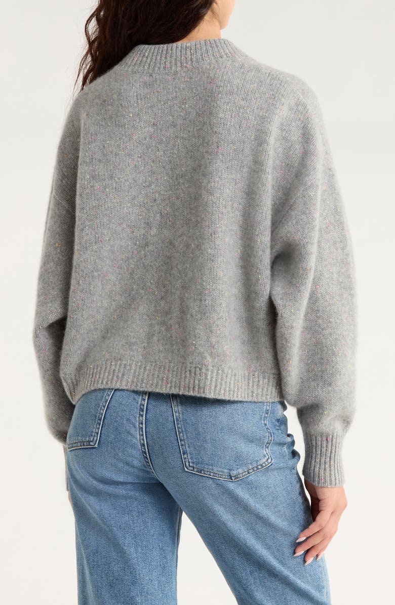 FRAME The Flecked Cashmere Cardigan, Alternate, color, Silver