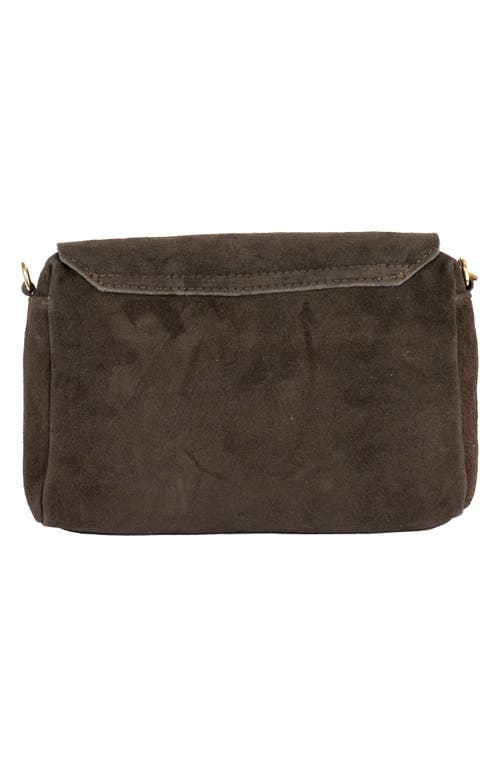 Persaman New York Suede Crossbody Bag In Brown