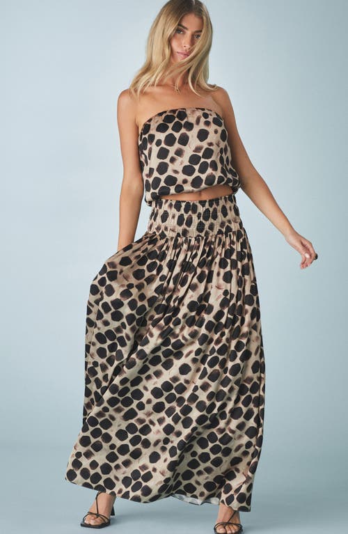 Next Print Satin Bandeau Crop Top