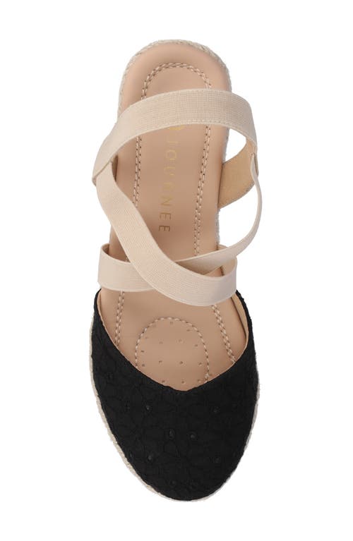 Shop Journee Collection Ashlee Espadrille Wedge Pump In Black
