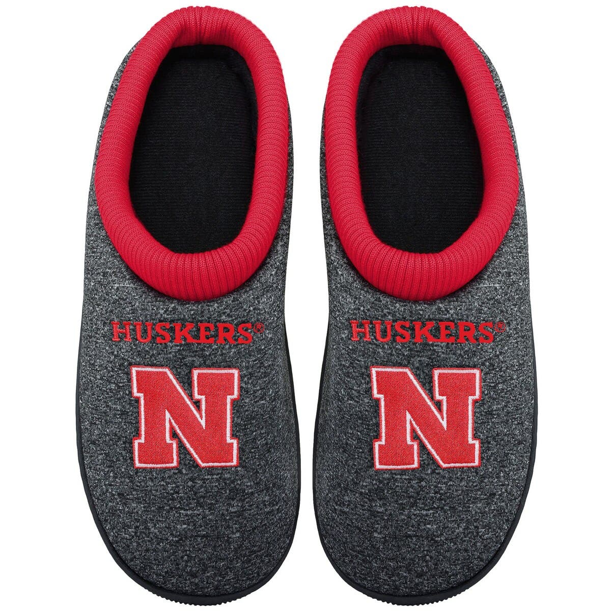 FOCO Men's FOCO Nebraska Huskers Cup Sole Slippers, Alternate, color, 