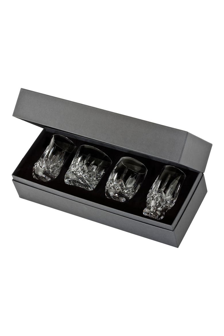 Lismore Connoisseur Assorted Set of 4 Lead Crystal Tumblers, Alternate, color, CLEAR