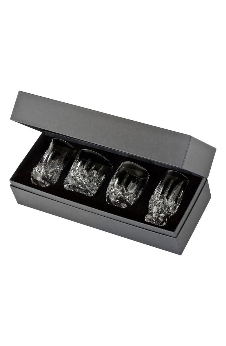 Waterford Lismore Connoisseur Assorted Set of 4 Lead Crystal Tumblers, Alternate, color, Clear