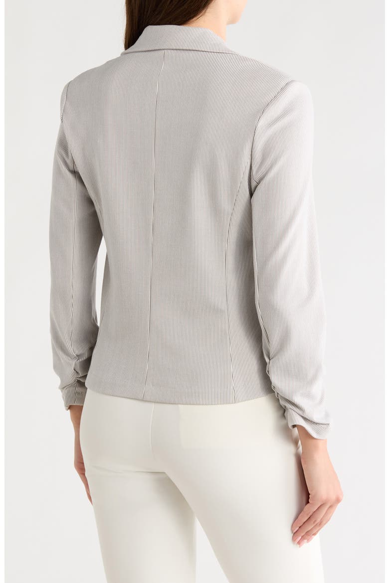 Stripe Scrunch Sleeve Jacket, Alternate, color, TAN/ WHITE