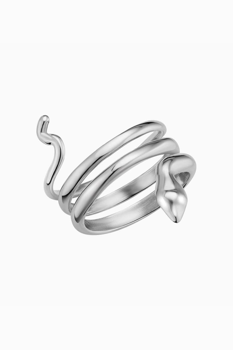 Sterling Silver Snake Wrap Ring, Main, color, Silver