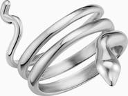 Oradina Sterling Silver Snake Wrap Ring