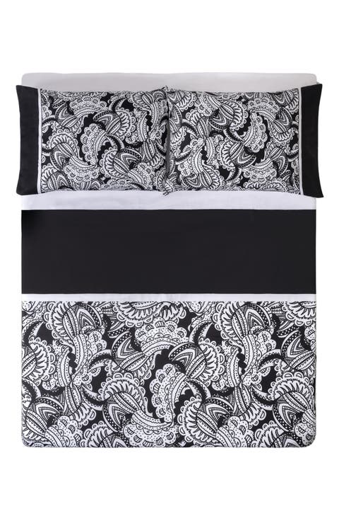 Four-Piece Paisley Print Sheet Set