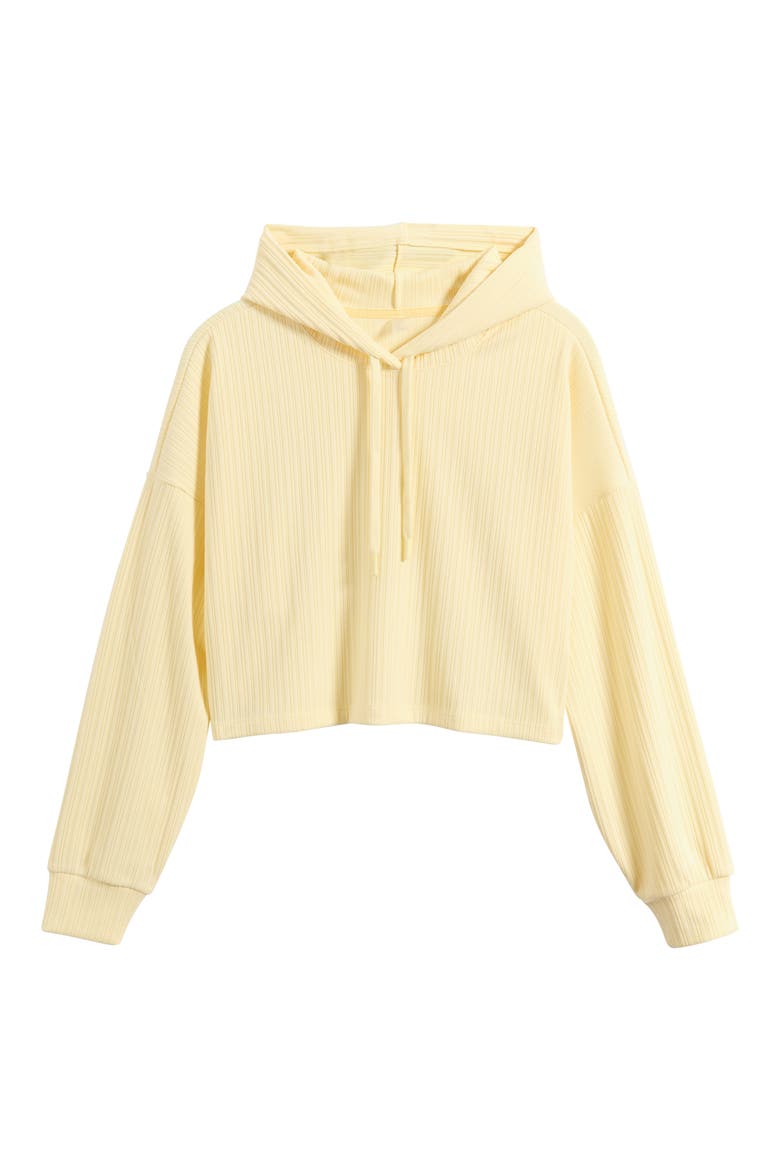 Breathe Easy Rib Crop Hoodie, Alternate, color, YELLOW SWIRL
