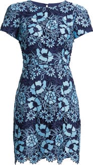 Sam Edelman Floral Denim Embroidered Minidress