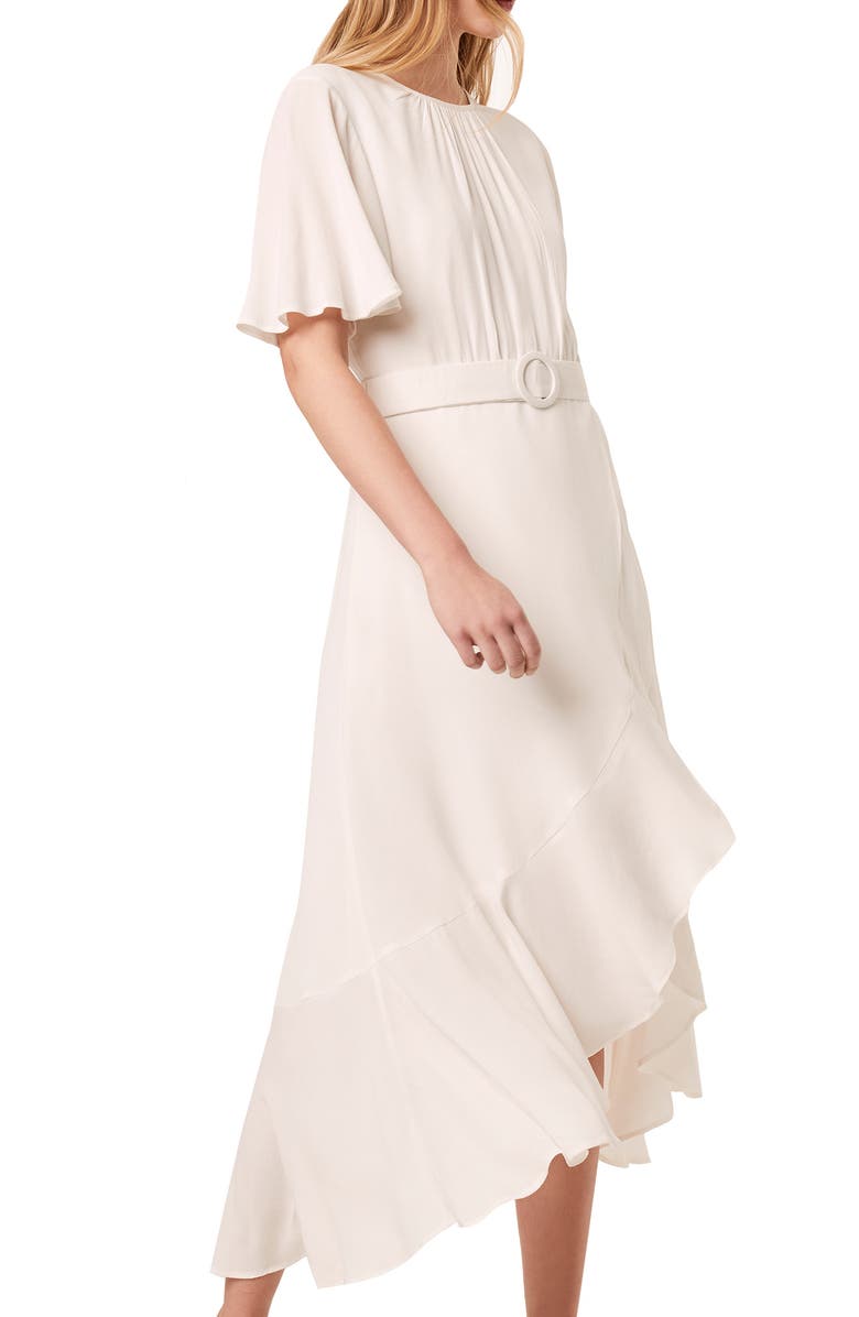 French Connection Emina Belted High/Low Midi Dress, Alternate, color,