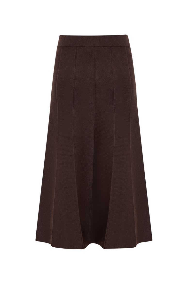 Creed High Waist Knit Midi Skirt, Alternate, color, BROWN