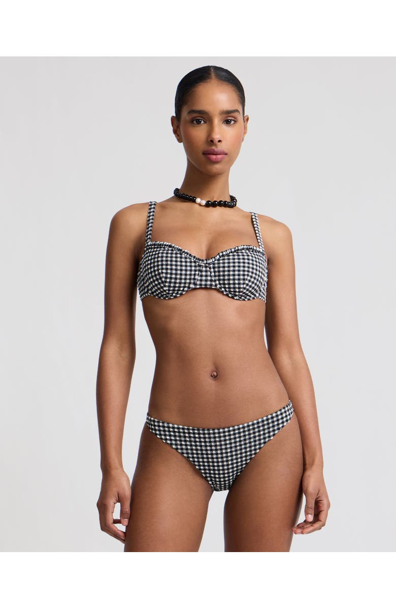 Onia Marilyn Underwire Bikini Top, Main, color, Black/White