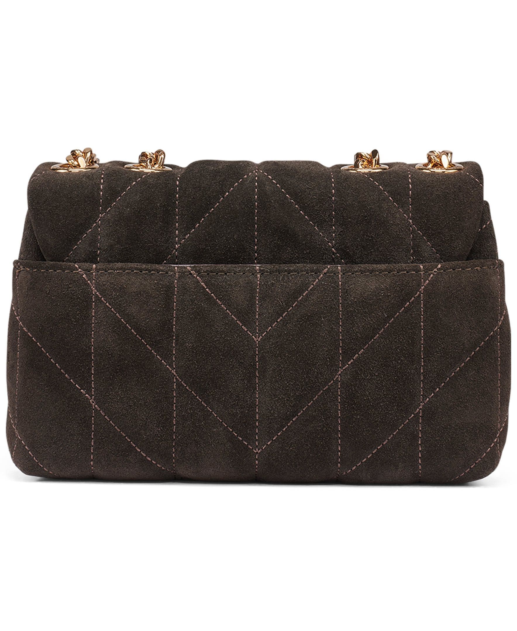 Lafayette Small Suede Crossbody Bag With Gems, Alternate, color, Fudge