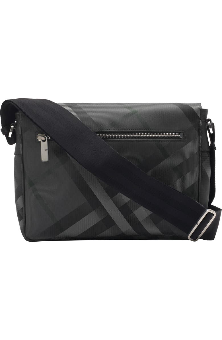 Burberry Grid Messenger Bag, Alternate, color, Charcoal Grey