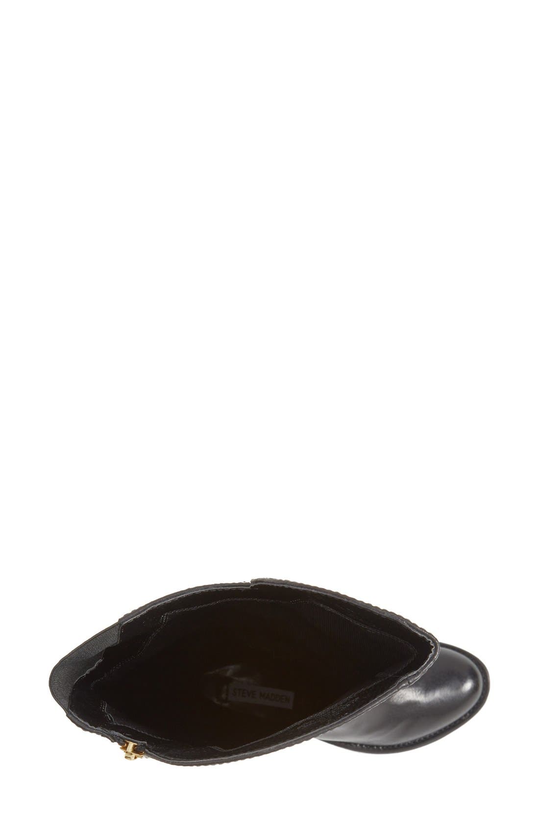 'Skippur' Over The Knee Boot, Alternate, color, BLACK LEATHER