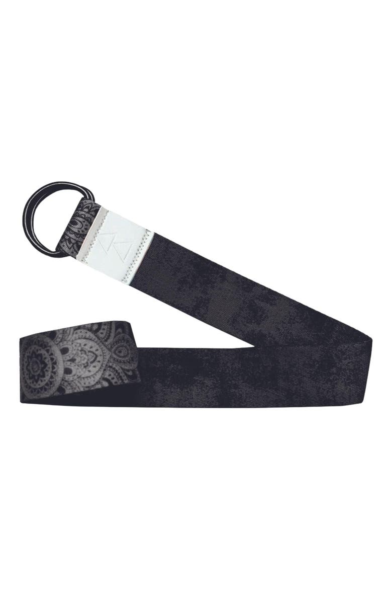 Yoga Strap, Alternate, color, Mandala Black