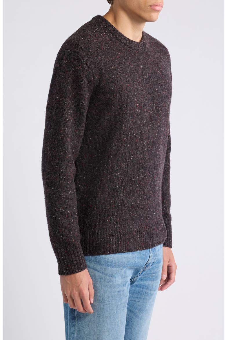 Donegal Crewneck Merino Wool Blend Sweater, Alternate, color, PINOT NOIR