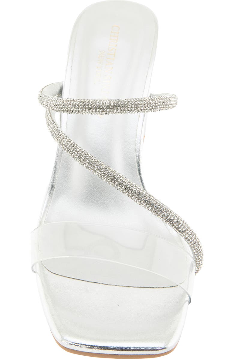 Christian Siriano New York Felicity Sandal, Alternate, color, Clear/ Silver