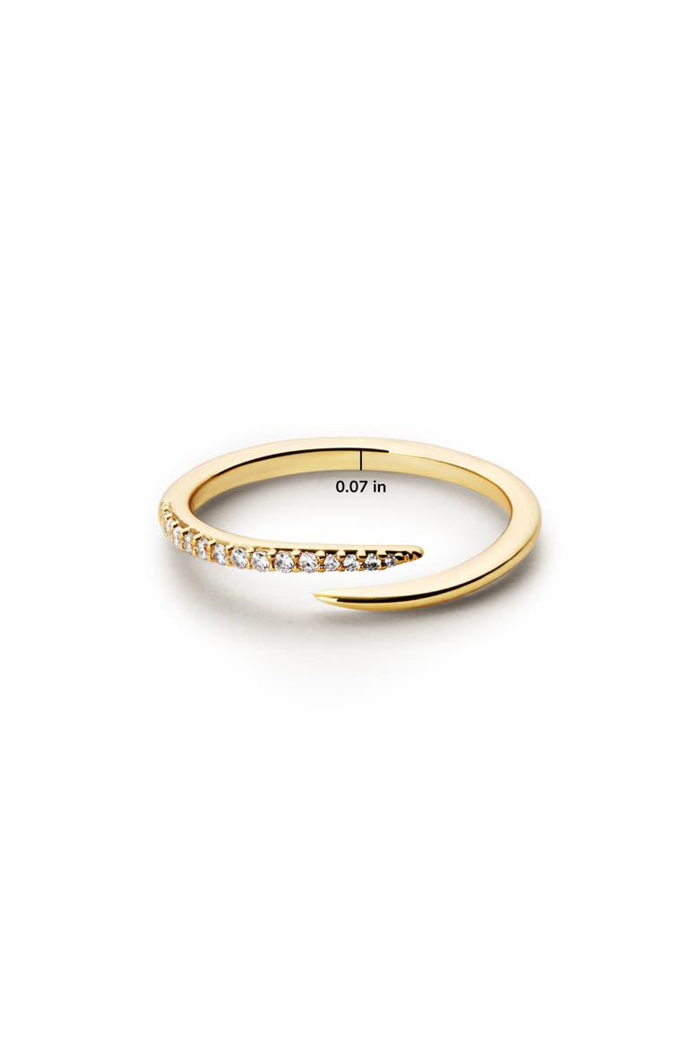 Oren Cubic Zirconia Bypass Ring, Alternate, color, GOLD / CLEAR