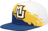 Mitchell & Ness Men's Mitchell & Ness Navy/White Marquette Golden Eagles Paintbrush Snapback Hat
