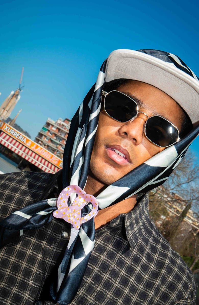 doiy Pretzel Claw Clip, Alternate, color, Pink