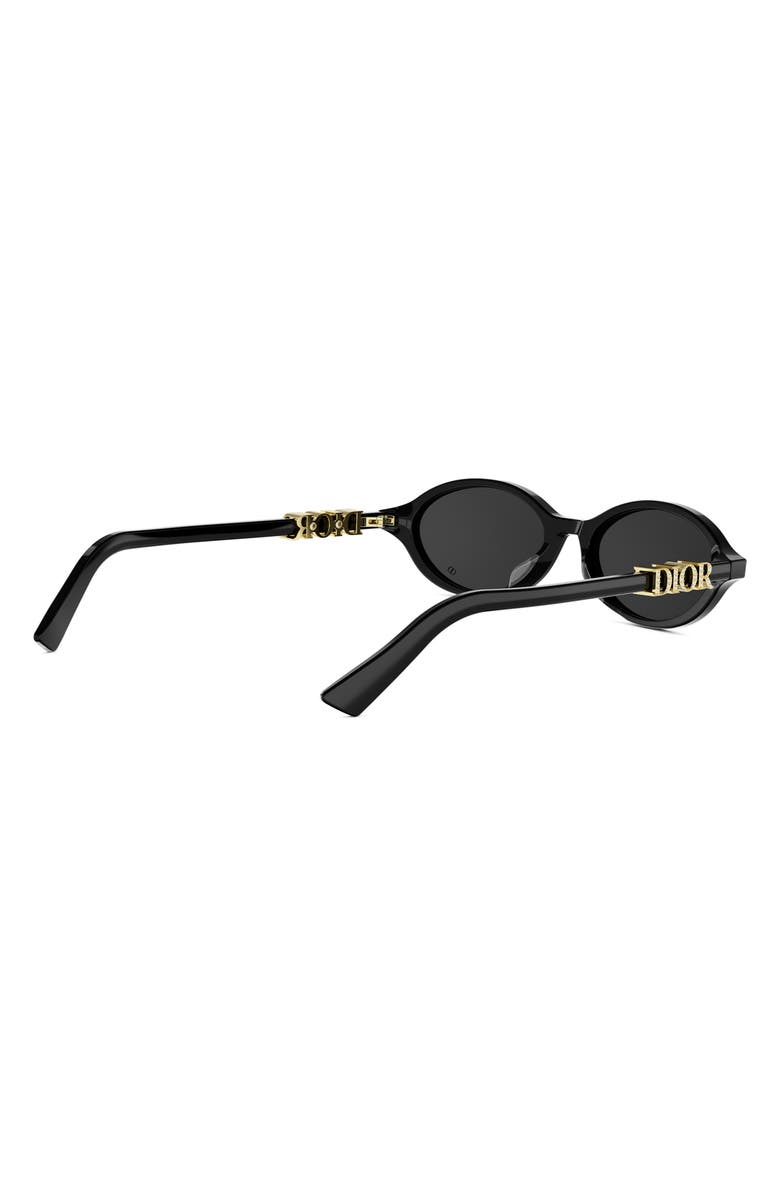 DIOR Treasure R1I Oval Sunglasses, Alternate, color, Shiny Black / Smoke