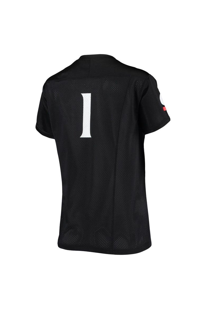Women's Under Armour #1 Black Cincinnati Bearcats Replica Football Jersey, Alternate, color, Black