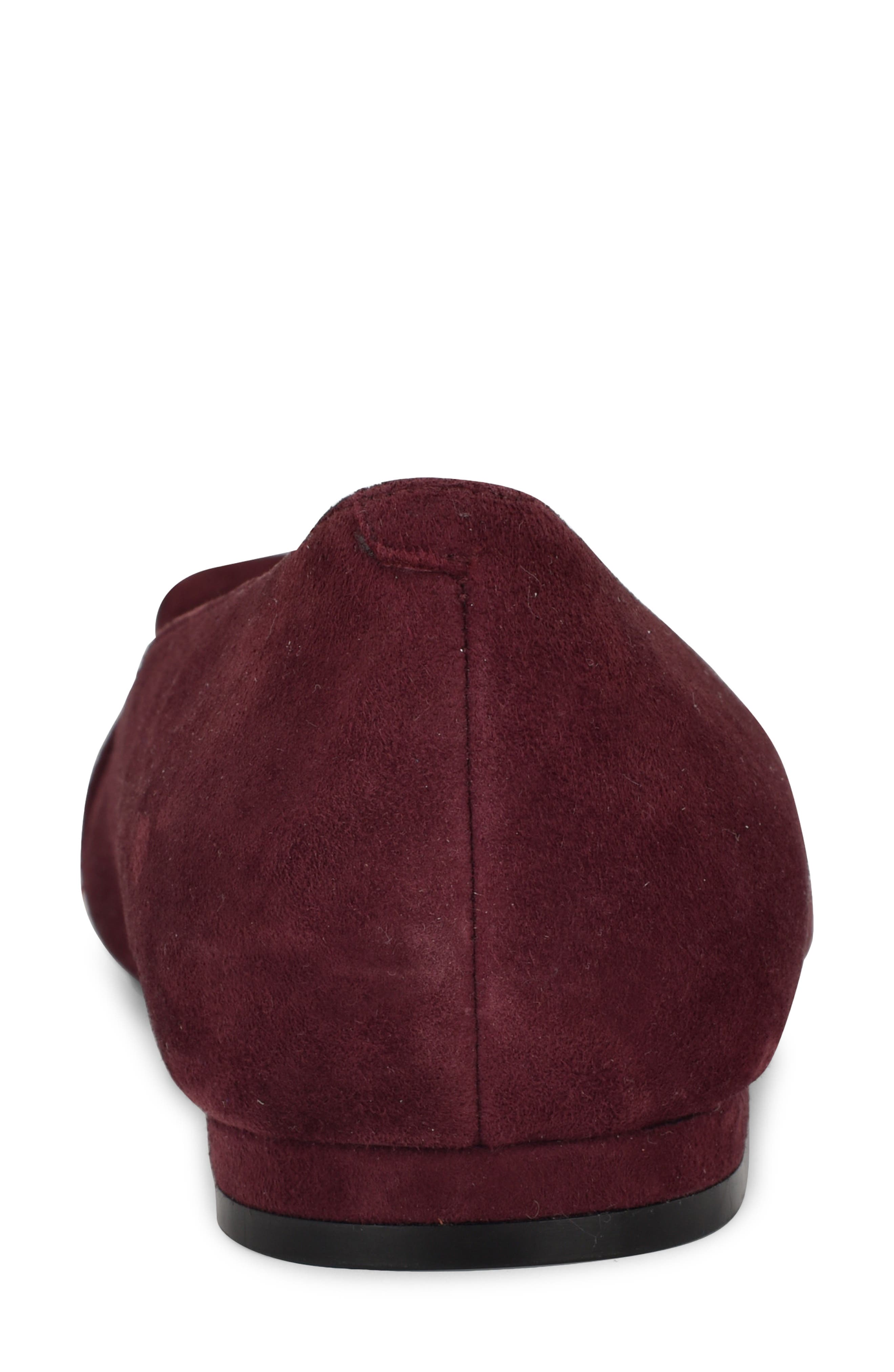 Nine West Jesike Pointed Toe Flat, Alternate, color, Dark Red