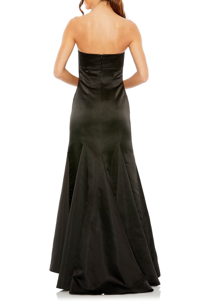Strapless Mermaid Gown, Alternate, color, BLACK