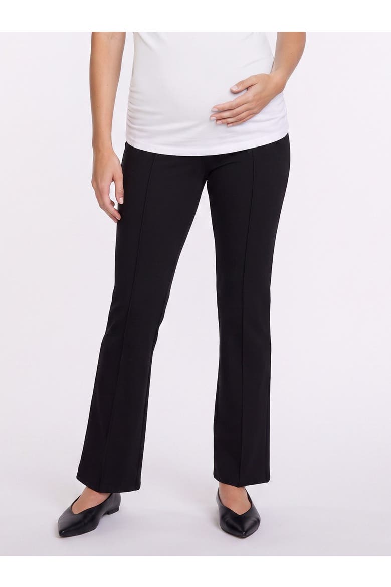 Secret Fit Over the Belly Full Length Ponte Pant, Main, color, Black