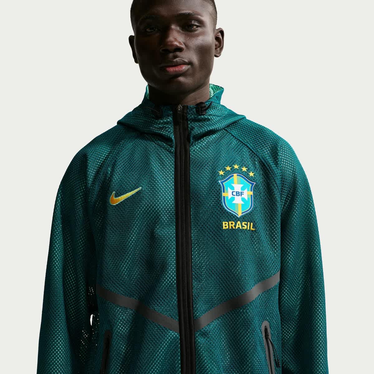 Men's Nike Green Brazil National Team 2026 Anthem Mesh Dri-FIT