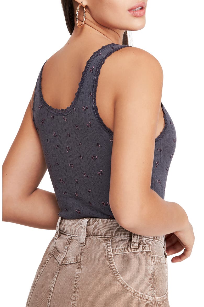 Lace Trim Tank, Alternate, color, BLACK