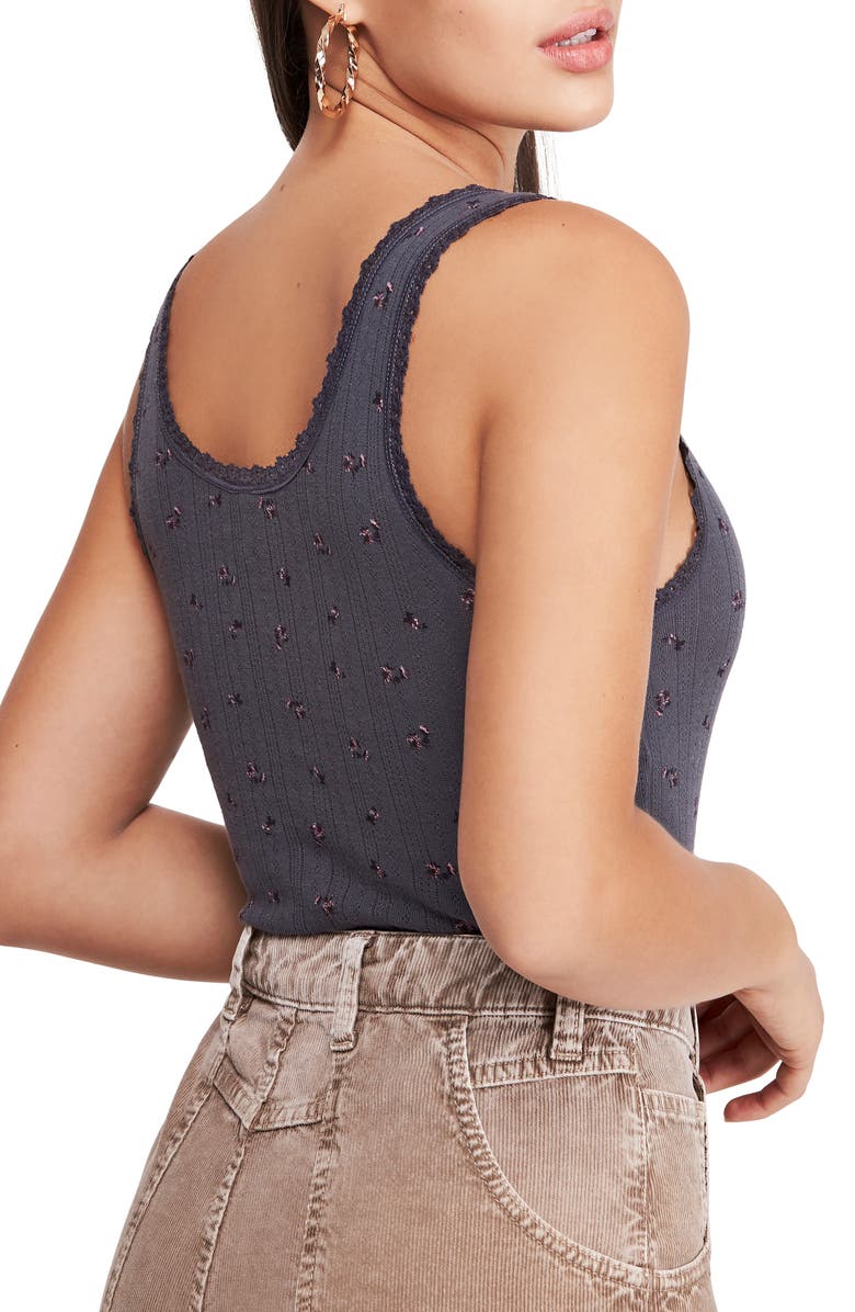 BDG Urban Outfitters Lace Trim Tank, Alternate, color,